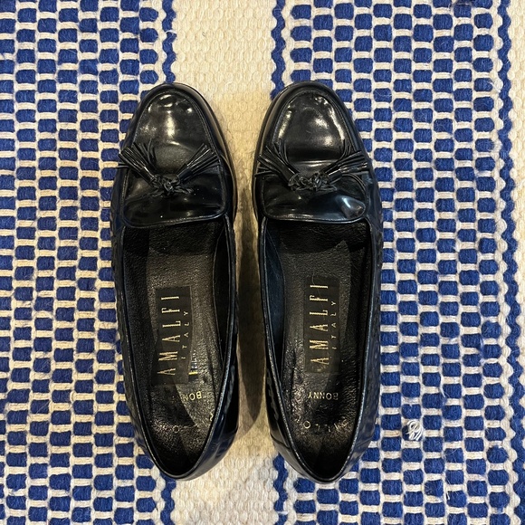Amalfi black leather loafers - Picture 1 of 3